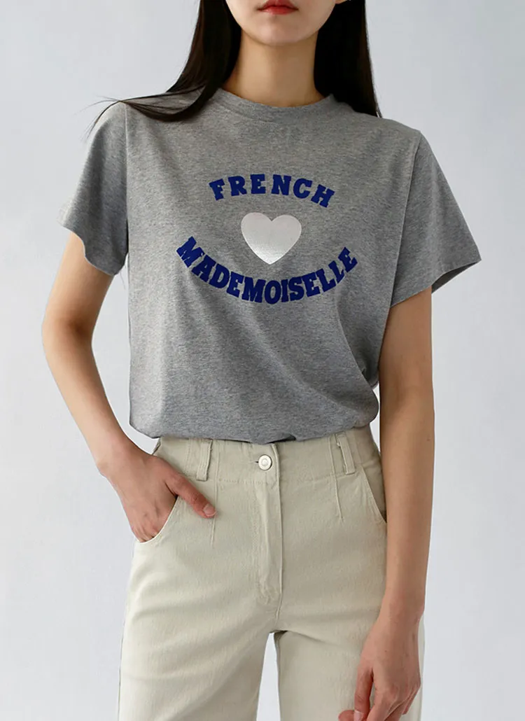 FRENCHハート半袖Tシャツ | ANAIS | 詳細画像1