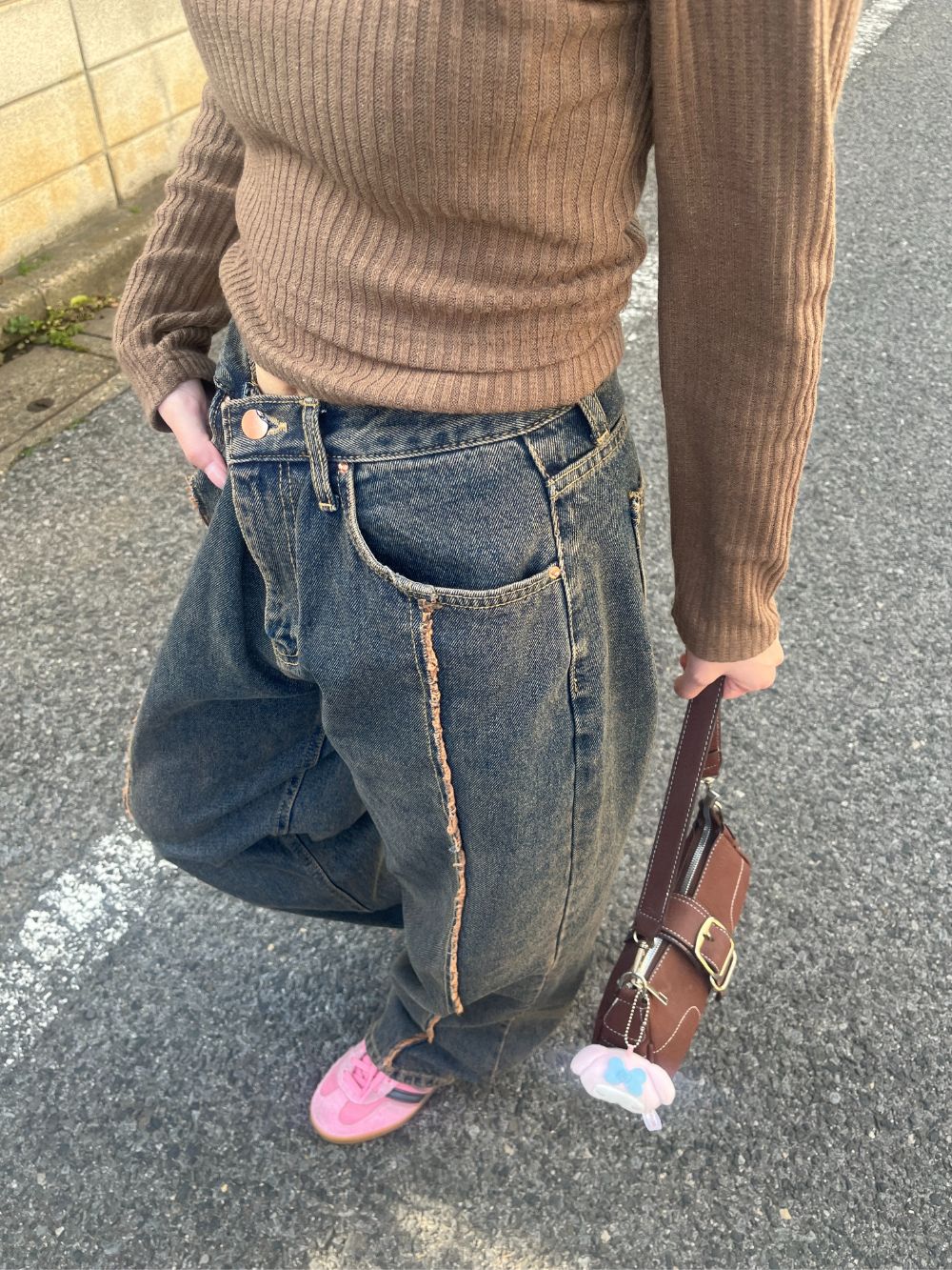 センターフリンジラインデニムパンツ | 詳細画像10
