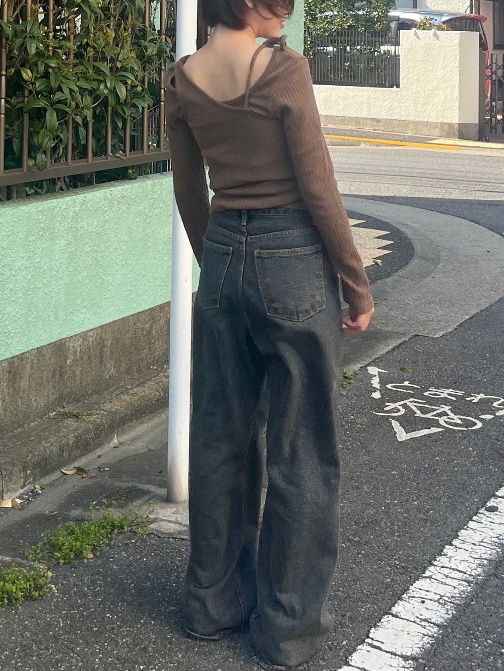 センターフリンジラインデニムパンツ | 詳細画像13