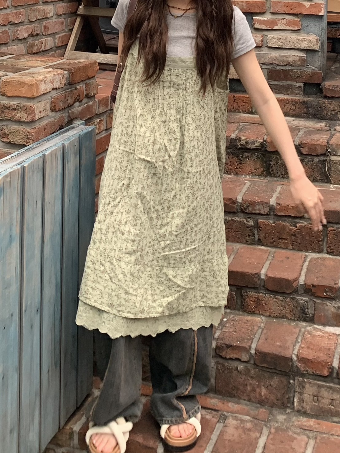 センターフリンジラインデニムパンツ | 詳細画像2