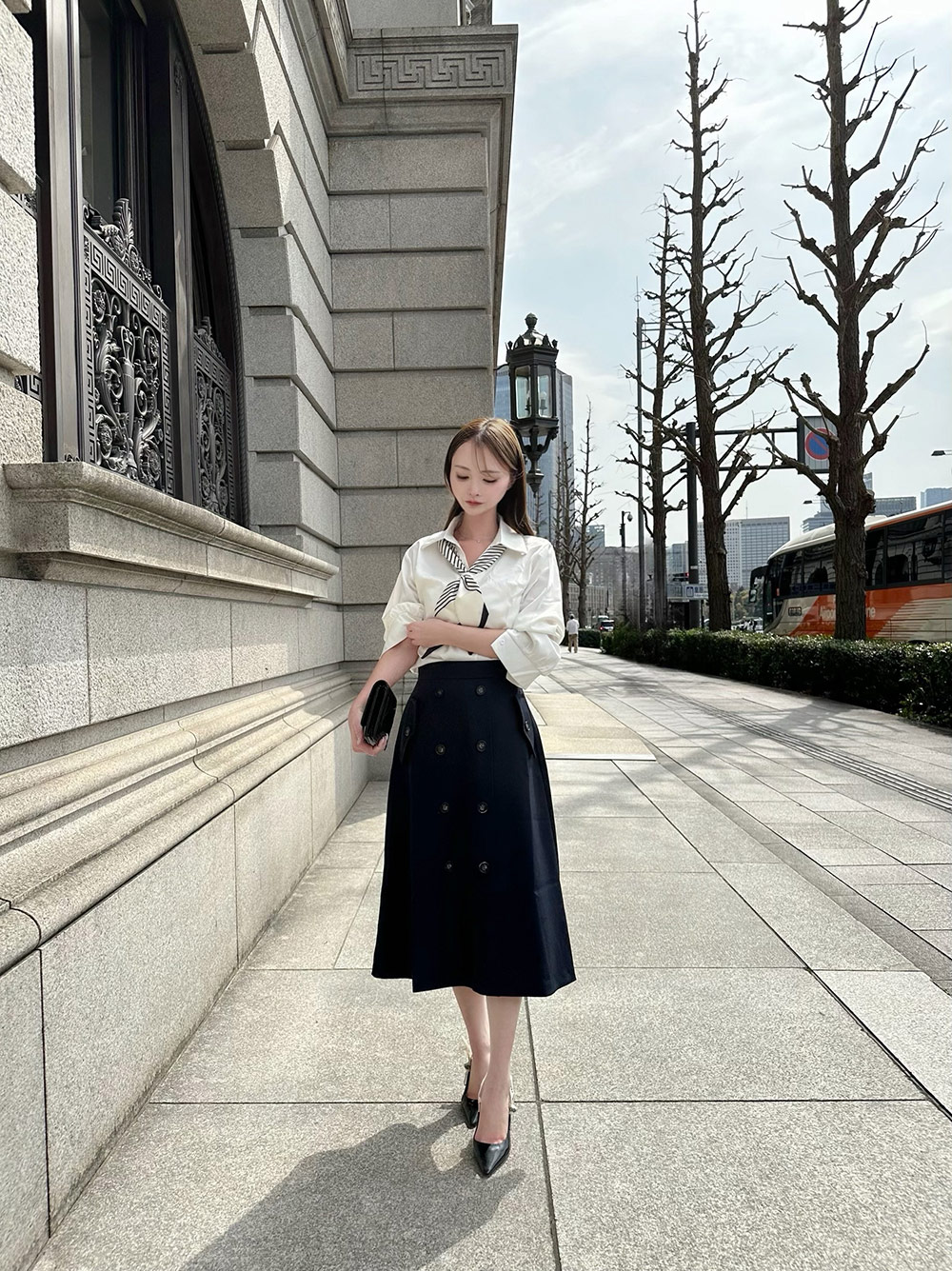 トレンチライクフレアスカート | 詳細画像9