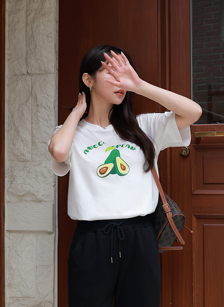 アボカドプリント半袖Tシャツ | レディースファッション通販 - DHOLIC