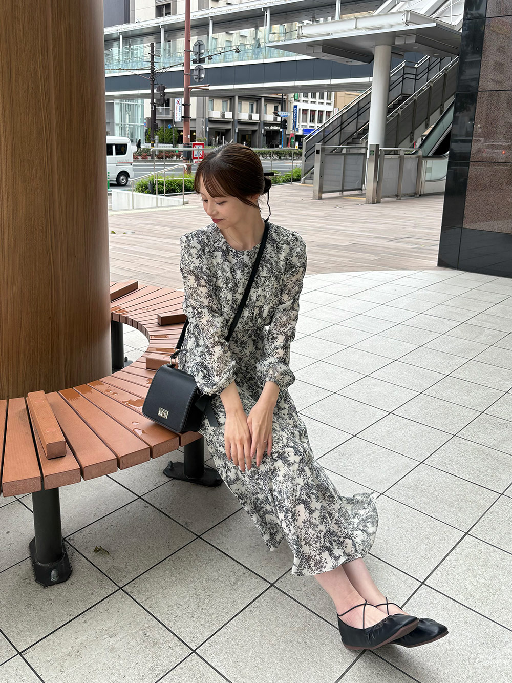 【MAC DUGGAL】ロングドレス ブルー マーメイド 花柄 シースルー シースルー長袖 花柄ロングマーメイドドレスワンピース 黒