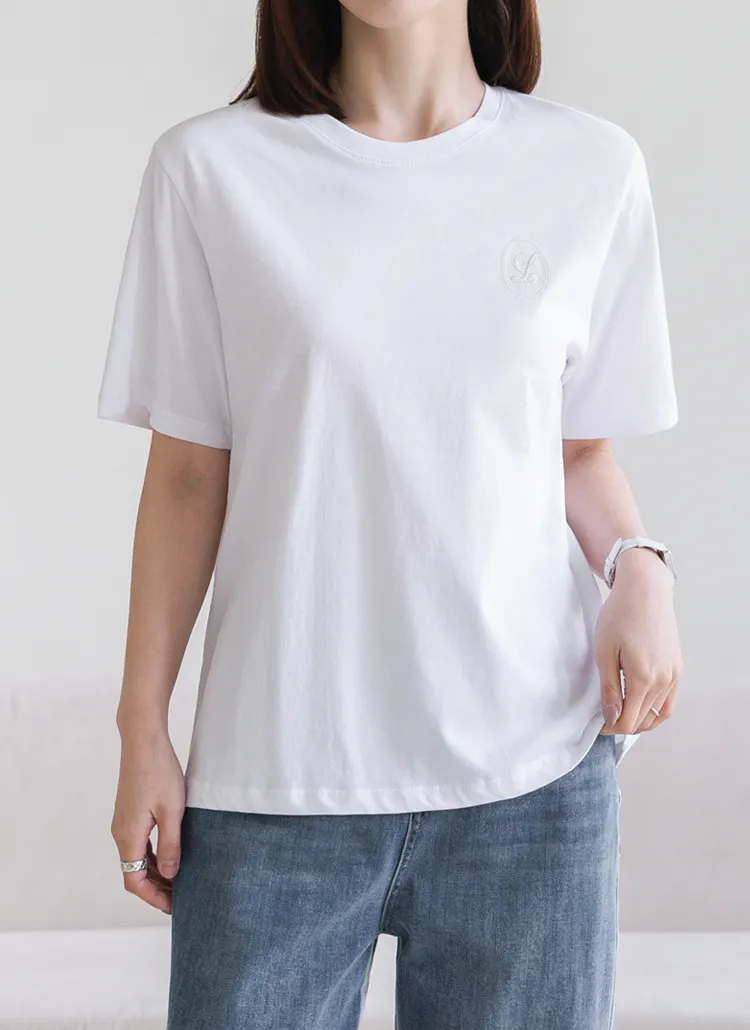 オーバル刺繍ロゴ半袖Tシャツ | 詳細画像1