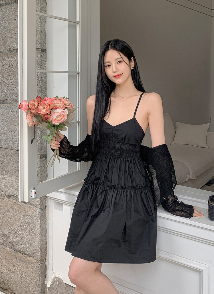 バッククロスティアードキャミワンピース | レディースファッション