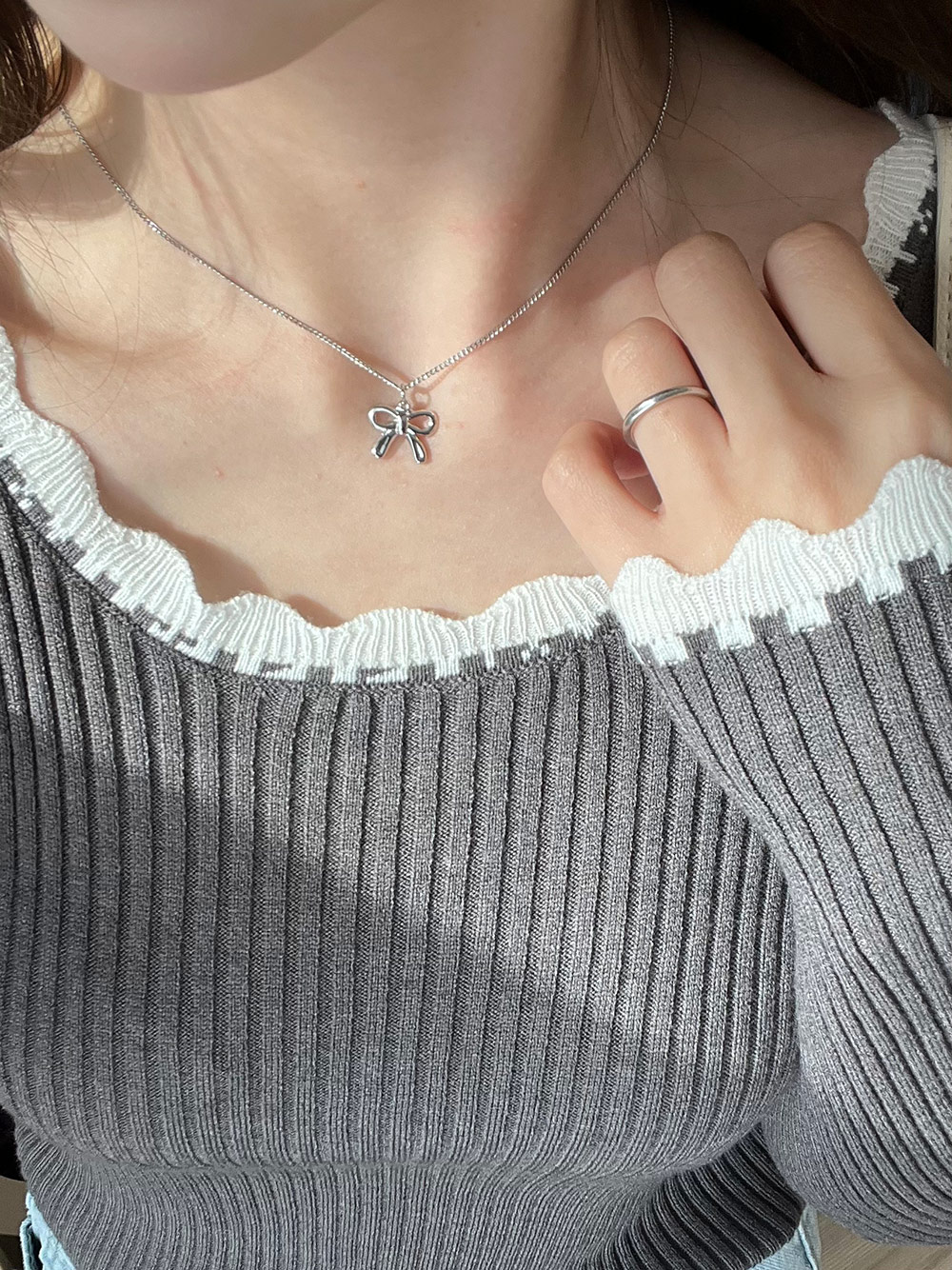 【上品なリボンが可愛い♡】Dior★リボンパールネックレス かわいくて上品♪】【上品なリボンが可愛い♡】ディオール