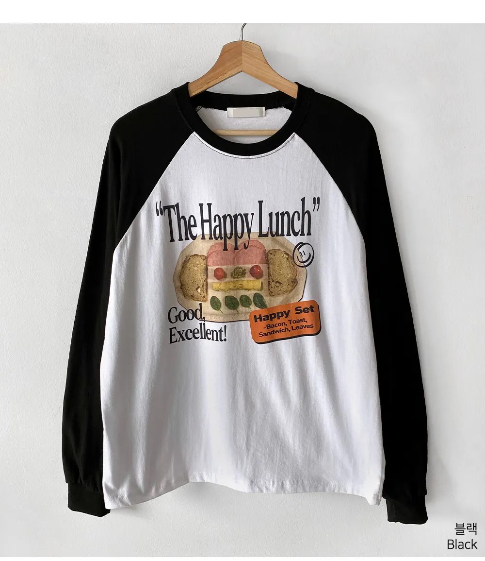 Lunchプリント配色ロングTシャツ | 詳細画像27