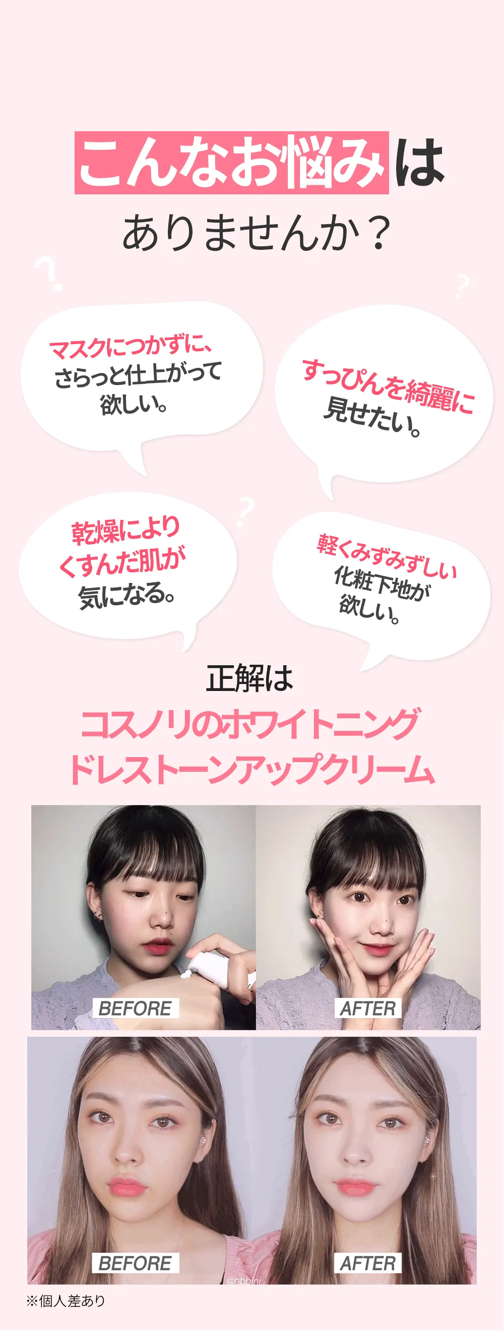 [コスノリ] ホワイトニングドレストーンアップクリーム | 詳細画像4