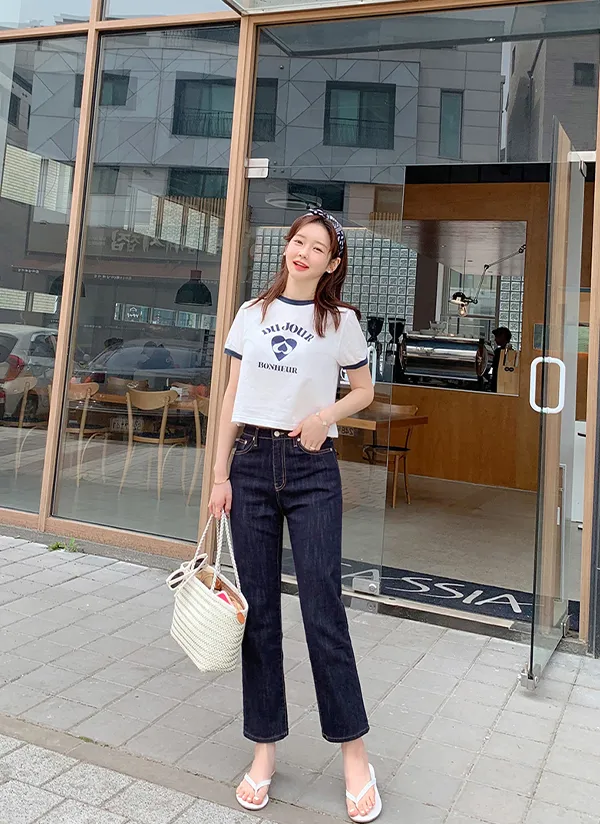 ノンウォッシュアンクルデニムパンツ | レディースファッション通販  