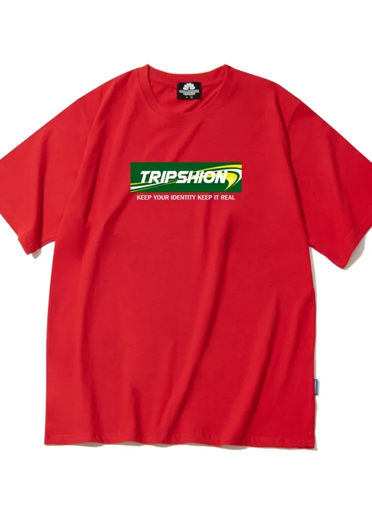 TRIPSHIONロゴ半袖Tシャツ(レッド) | 詳細画像1