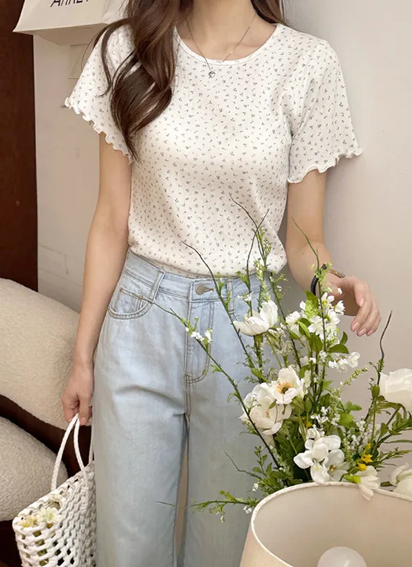 メロウフラワー半袖Tシャツ | 4dlook | 詳細画像1