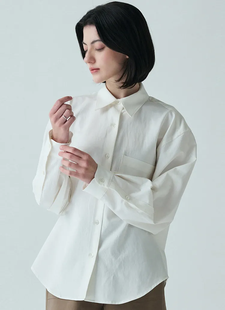 ラウンドシェイプシャツ(Edelweiss White) | 詳細画像1