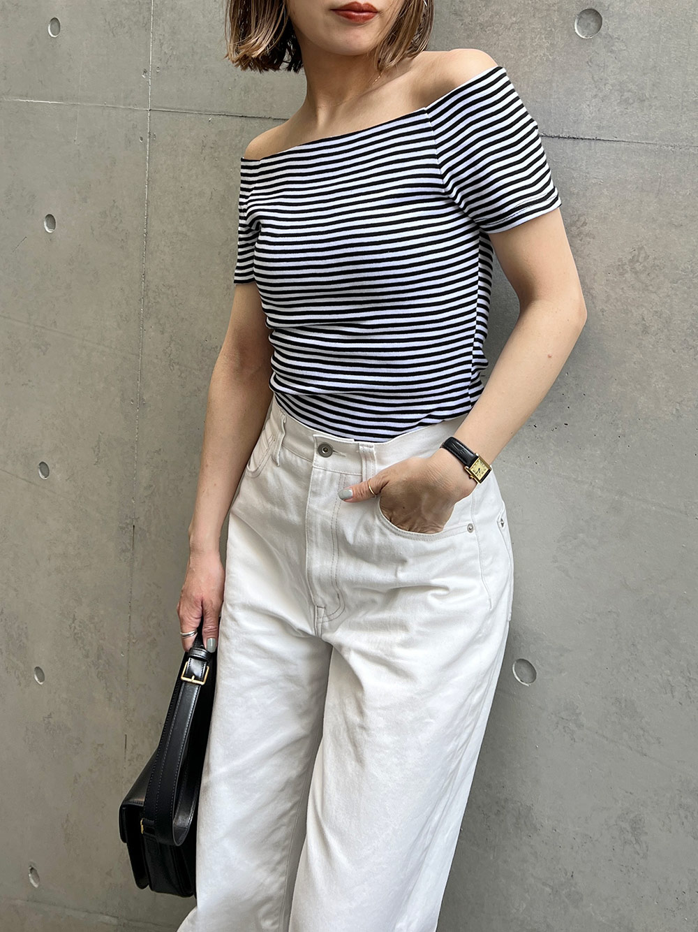 2WAYオフショルボーダーTシャツ | 詳細画像11