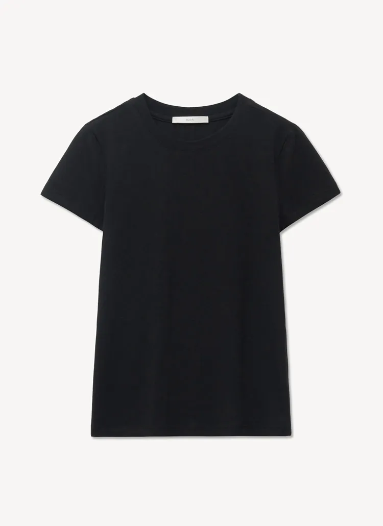 モダール混ラウンド半袖Tシャツ(BLACK) | 詳細画像1