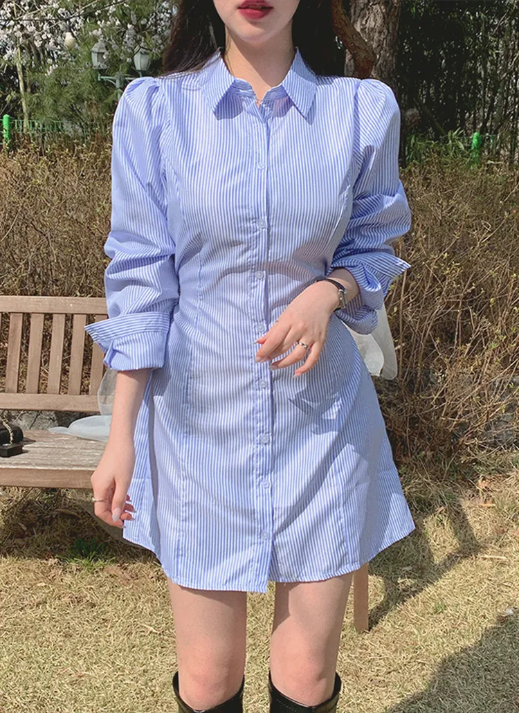 ストライプシャツワンピース | lilyti | 詳細画像1