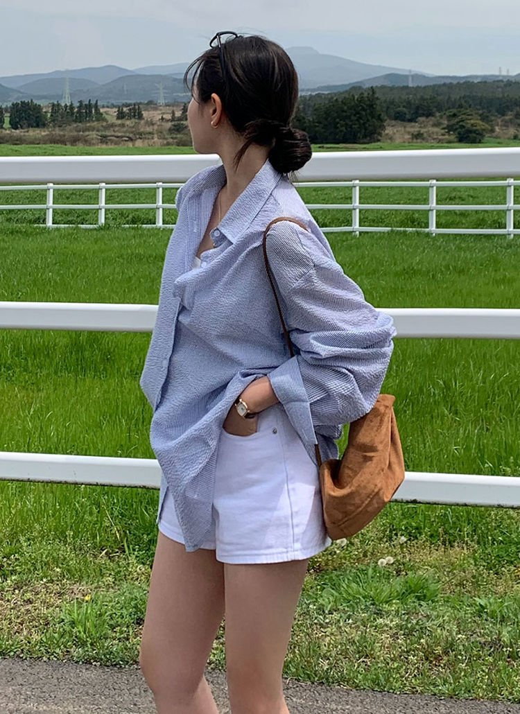 TODAYFUL【未使用に近い】ダブルカフストライプシャツ★ungrid ストライプルーズシャツ[品番：MKSW0045035]｜Ungrid（アングリット