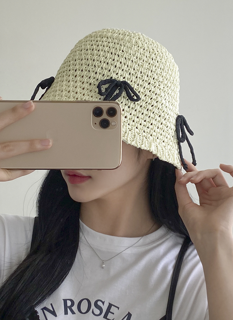 READYMADE x DENIM TEARS COTTON WREATH TWEED BUCKET HAT (BLACK)商品