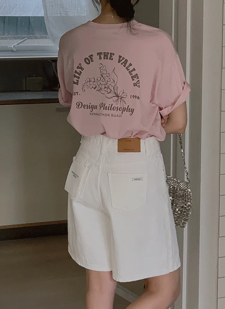バックフラワー半袖Tシャツ | fromheadtotoe | 詳細画像1