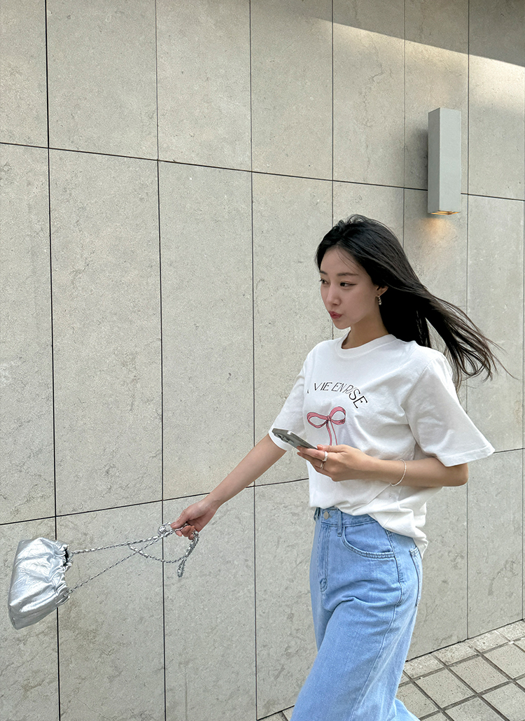 ラビアンローズリボン半袖Tシャツ | レディースファッション通販 - DHOLIC