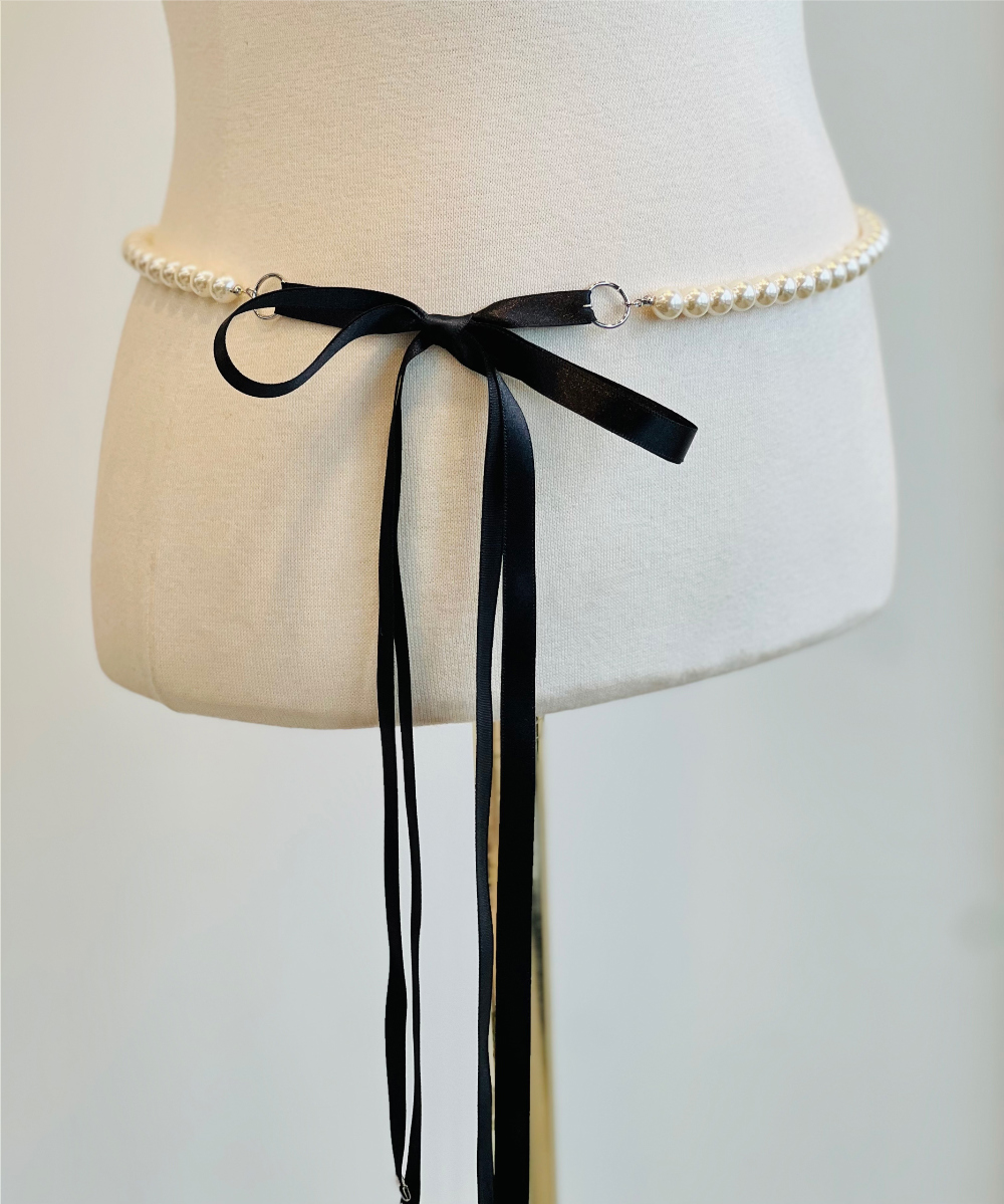 リボンエコパールベルト | レディースファッション通販 - DHOLIC
