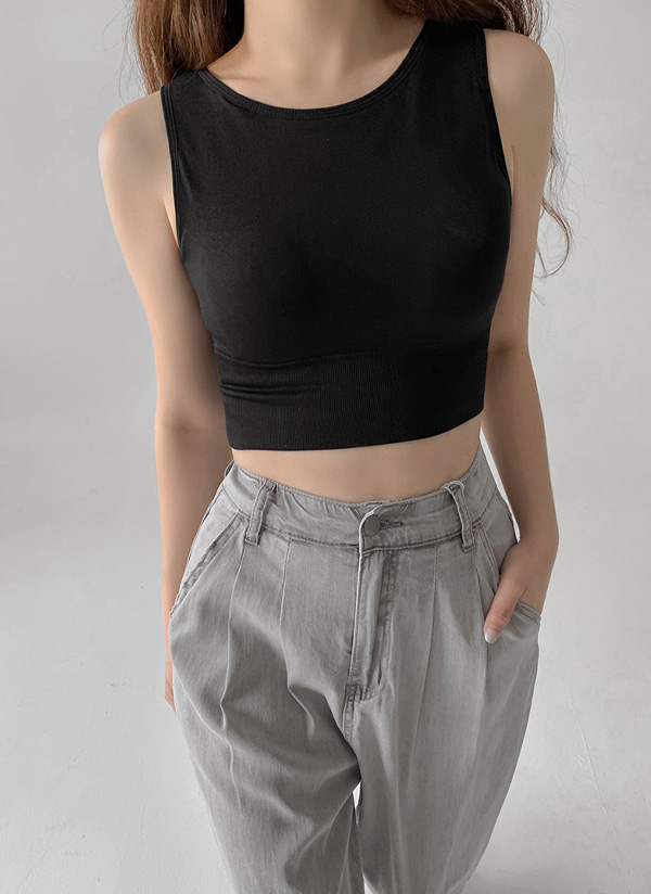 alexanderwang グレー クロップドタンクトップ カップ付クロップドタンクトップ | レディースファッション通販 - DHOLIC