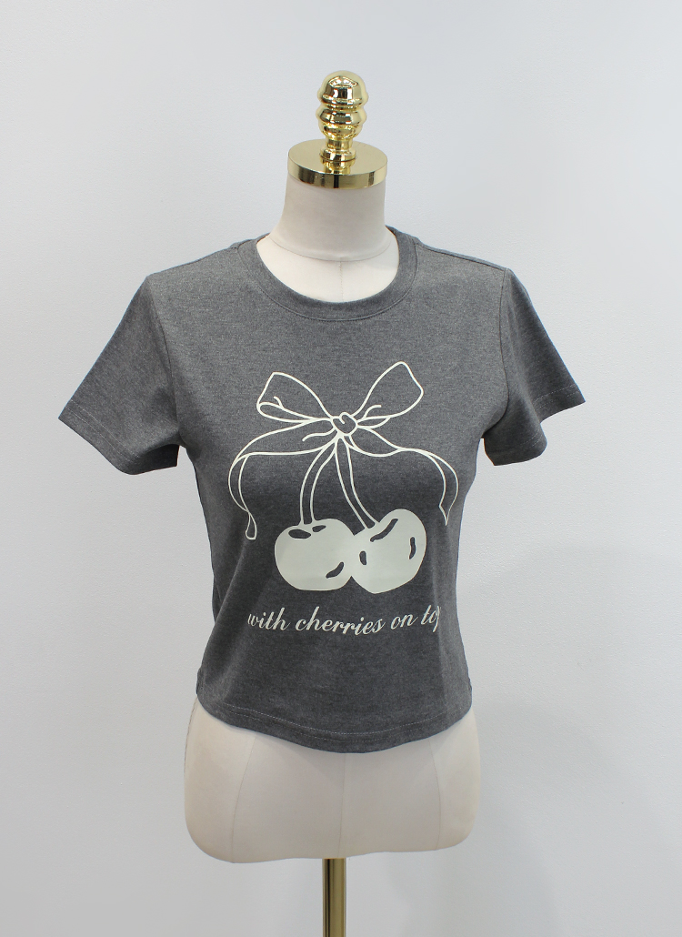 チェリーリボン半袖Tシャツ | レディースファッション通販 - DHOLIC