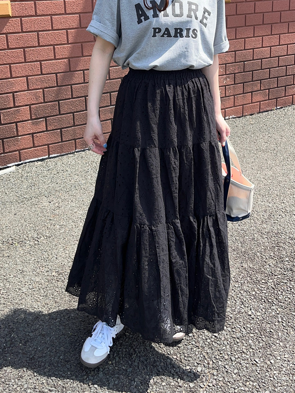 アイレットレースティアードスカート | レディースファッション通販