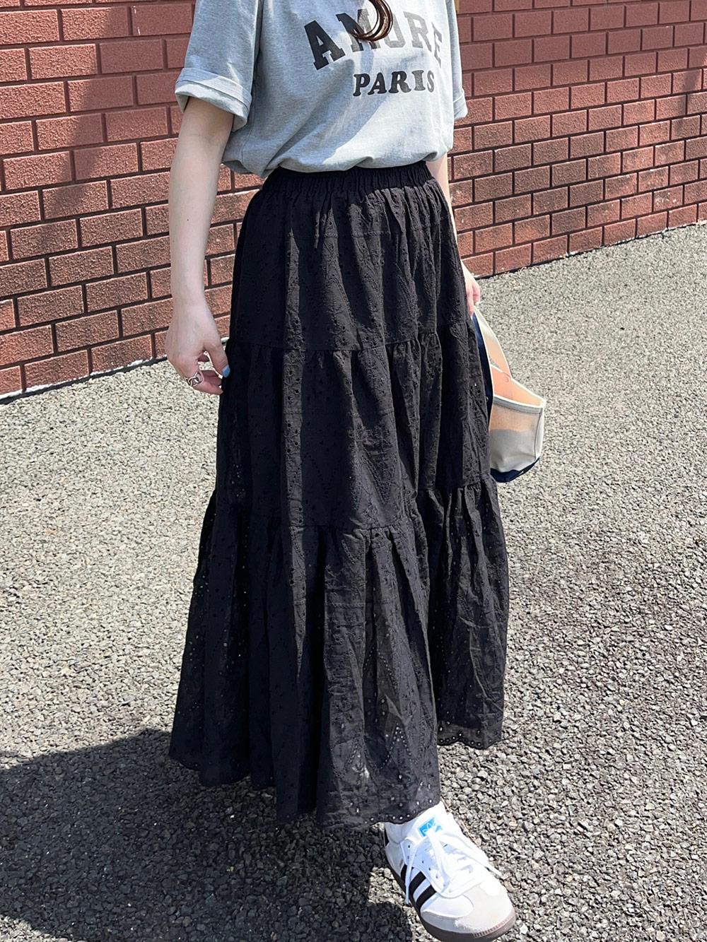 アイレットレースティアードスカート | レディースファッション通販