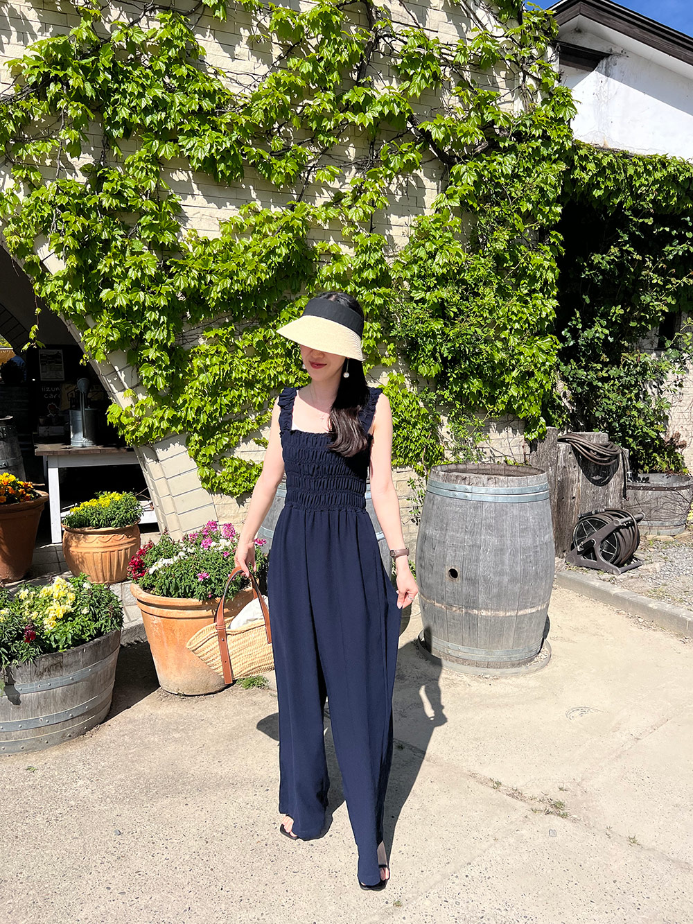 再入荷*フリルシャーリングオールインワン | レディース