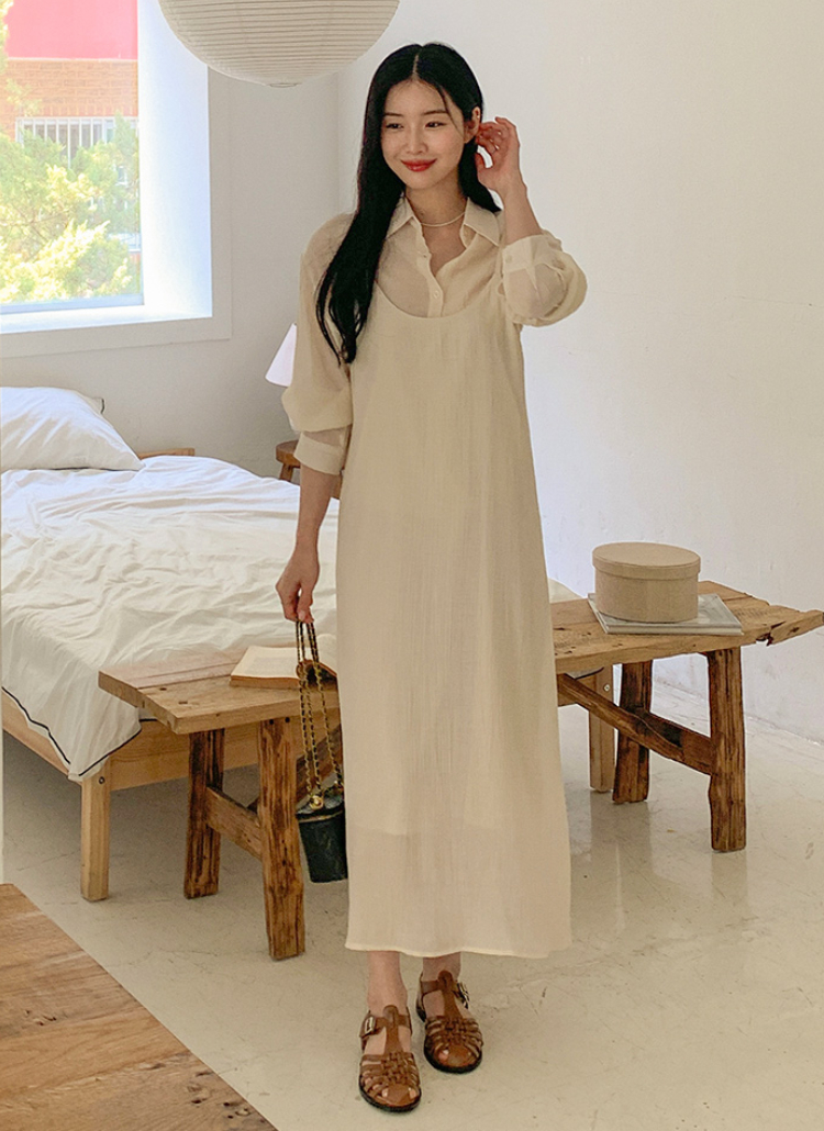 シアーシャツ&キャミワンピースSET | レディースファッション通販 - DHOLIC