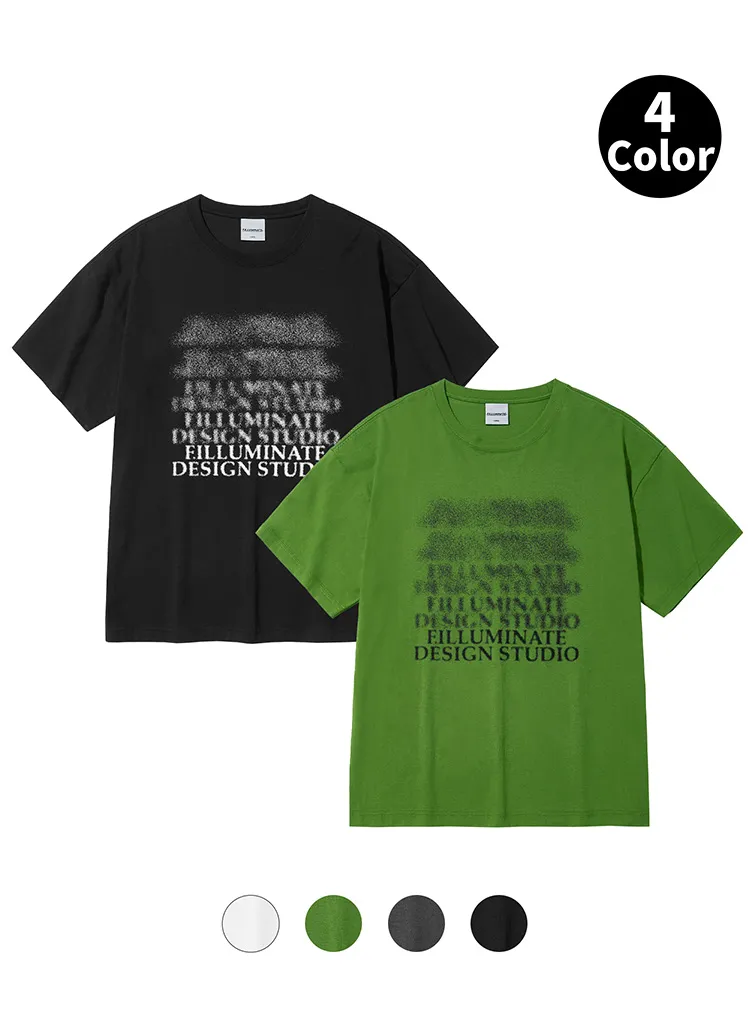 フェードレタリングプリント半袖Tシャツ | 詳細画像1