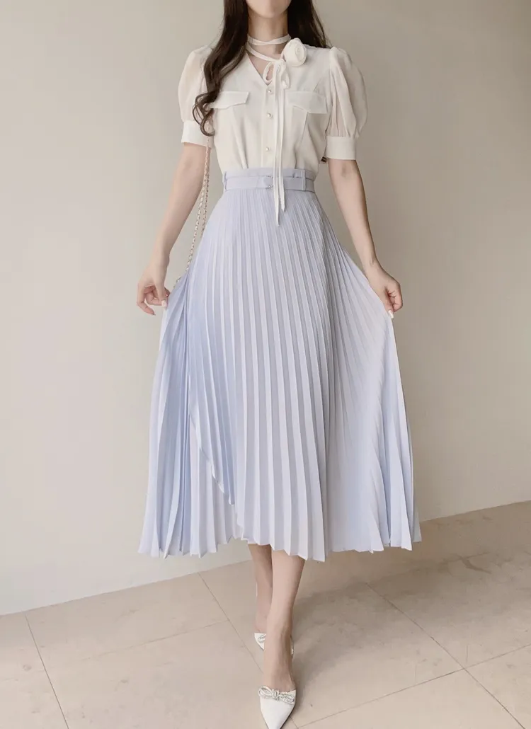 シフォンプリーツスカート | レディースファッション通販 - DHOLIC