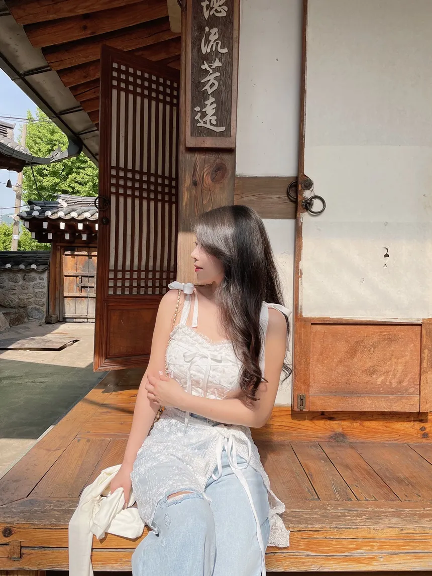 ハイウエストダメージデニムパンツ | mirangmirang | 詳細画像13