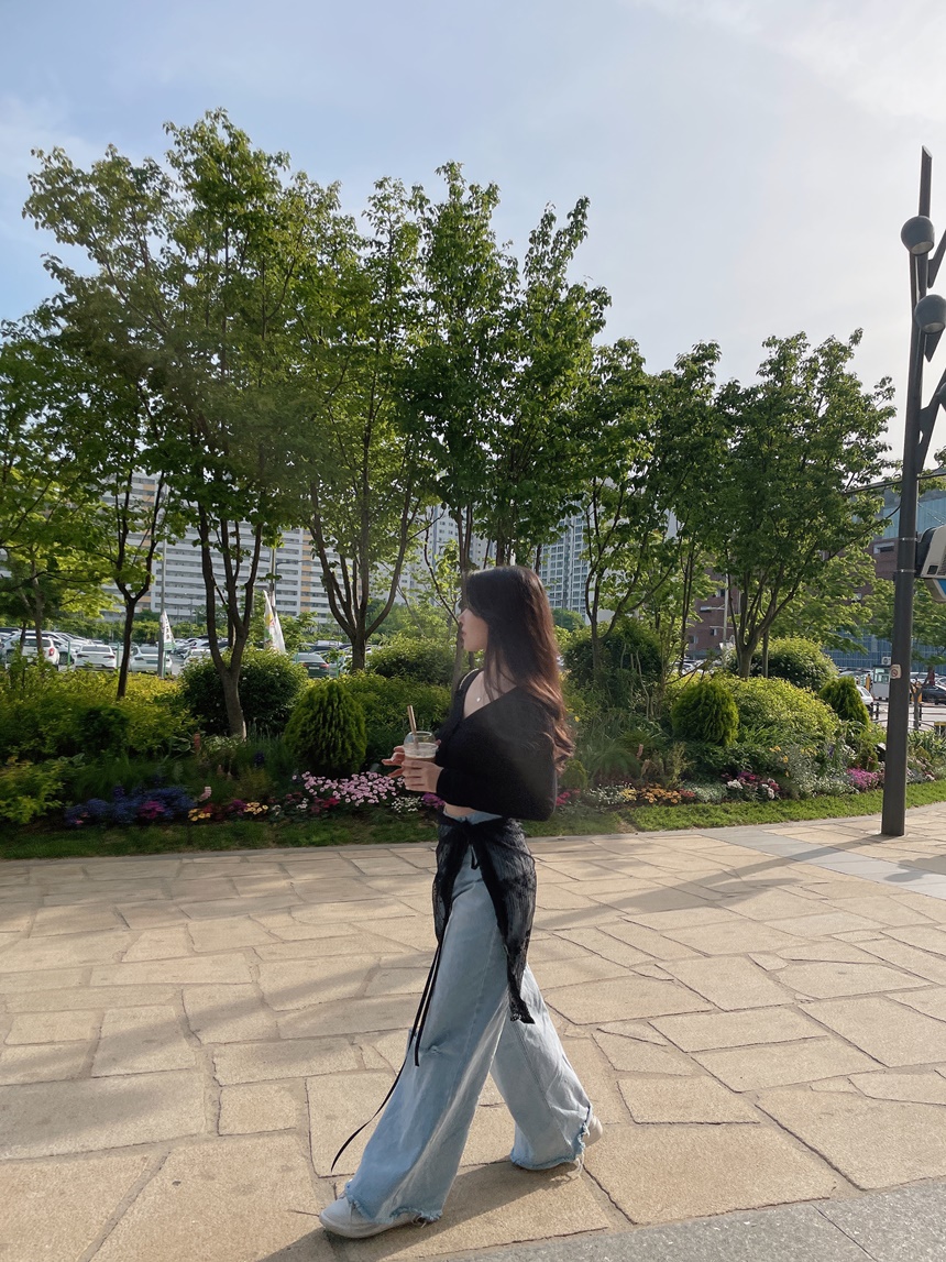 ハイウエストダメージデニムパンツ | mirangmirang | 詳細画像38