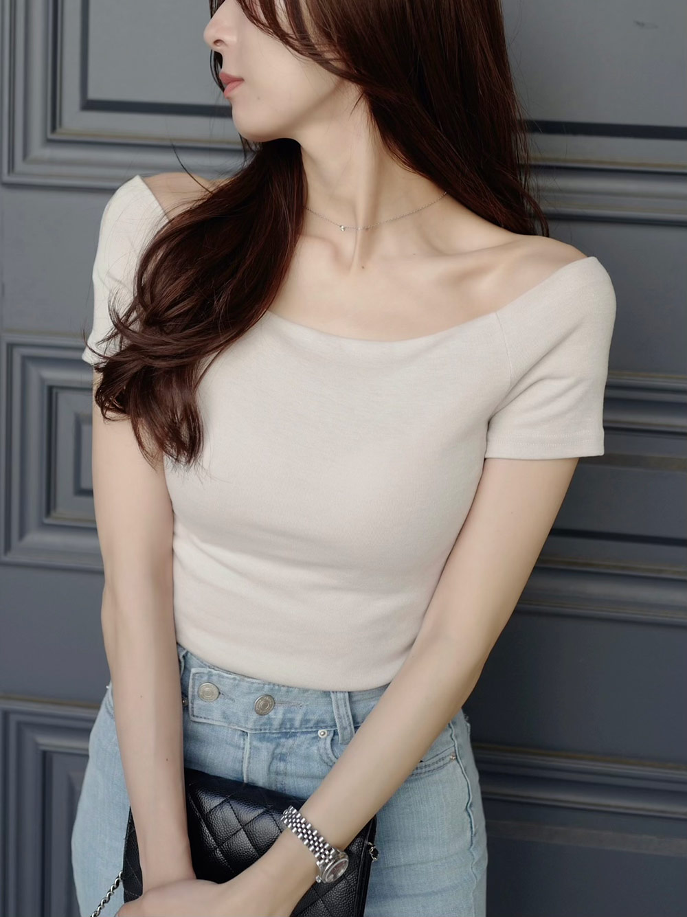 オフショル半袖Tシャツ | 詳細画像3