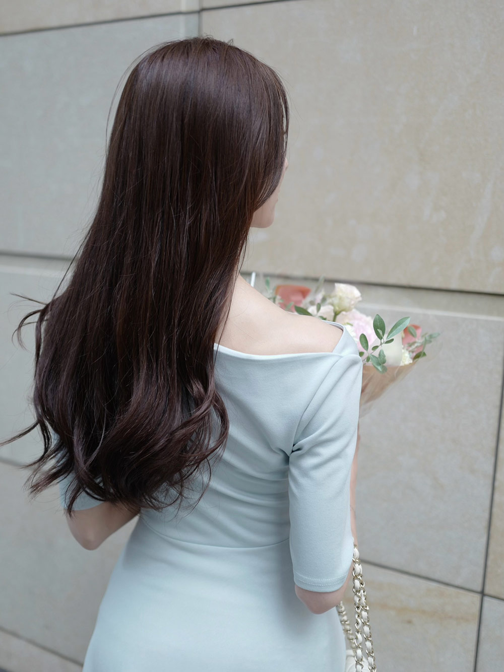 【CHICLINE 】アンバランスフレアワンピース アンバランスネックスリムAラインワンピース | レディース