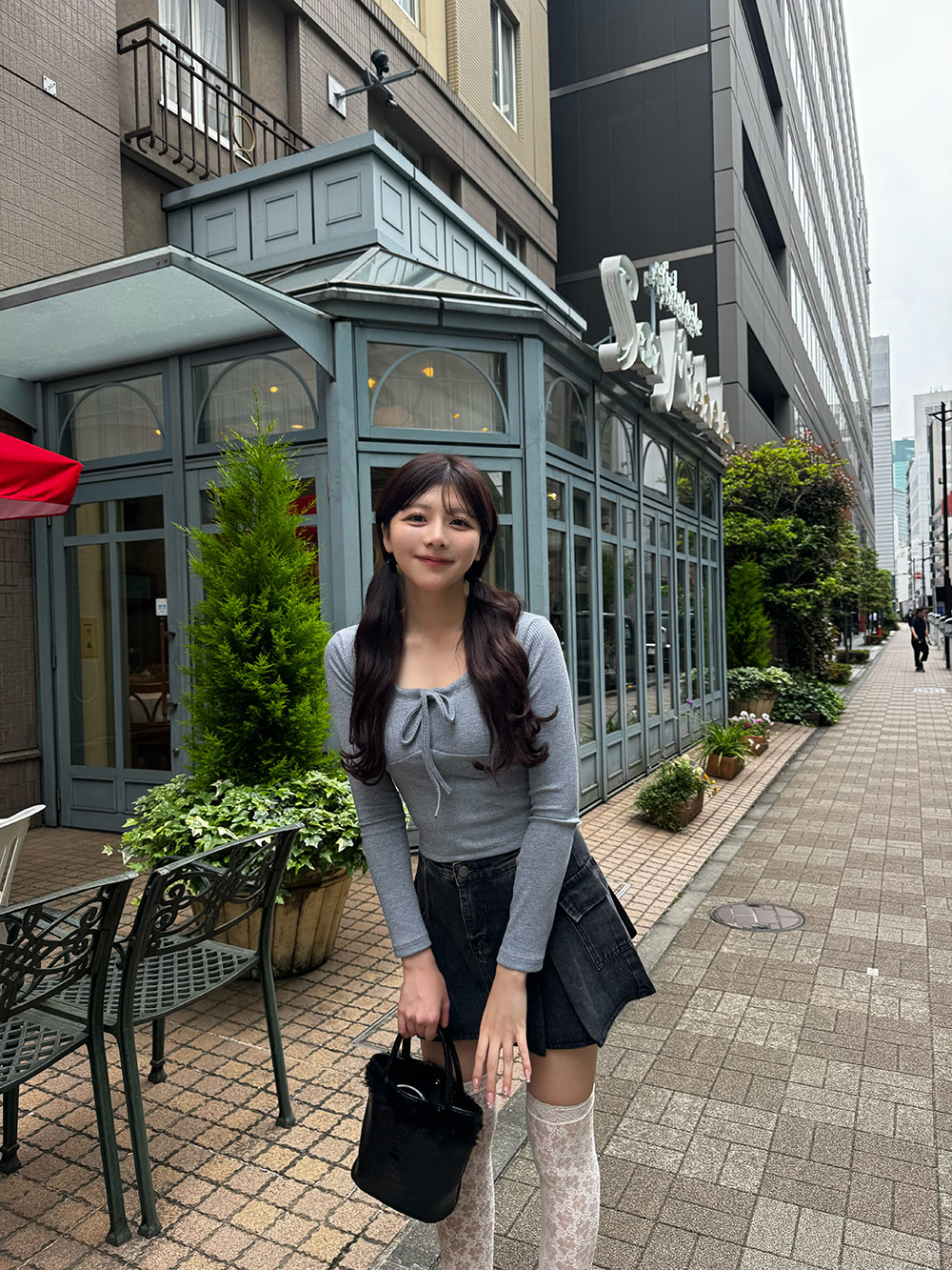 Uネック長袖リボンTシャツ | 詳細画像9