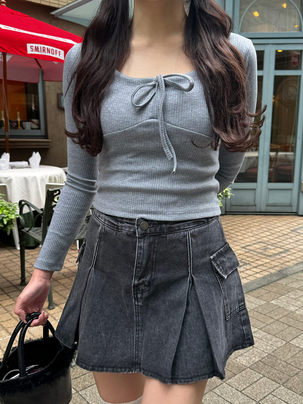 Uネック長袖リボンTシャツ | 詳細画像19