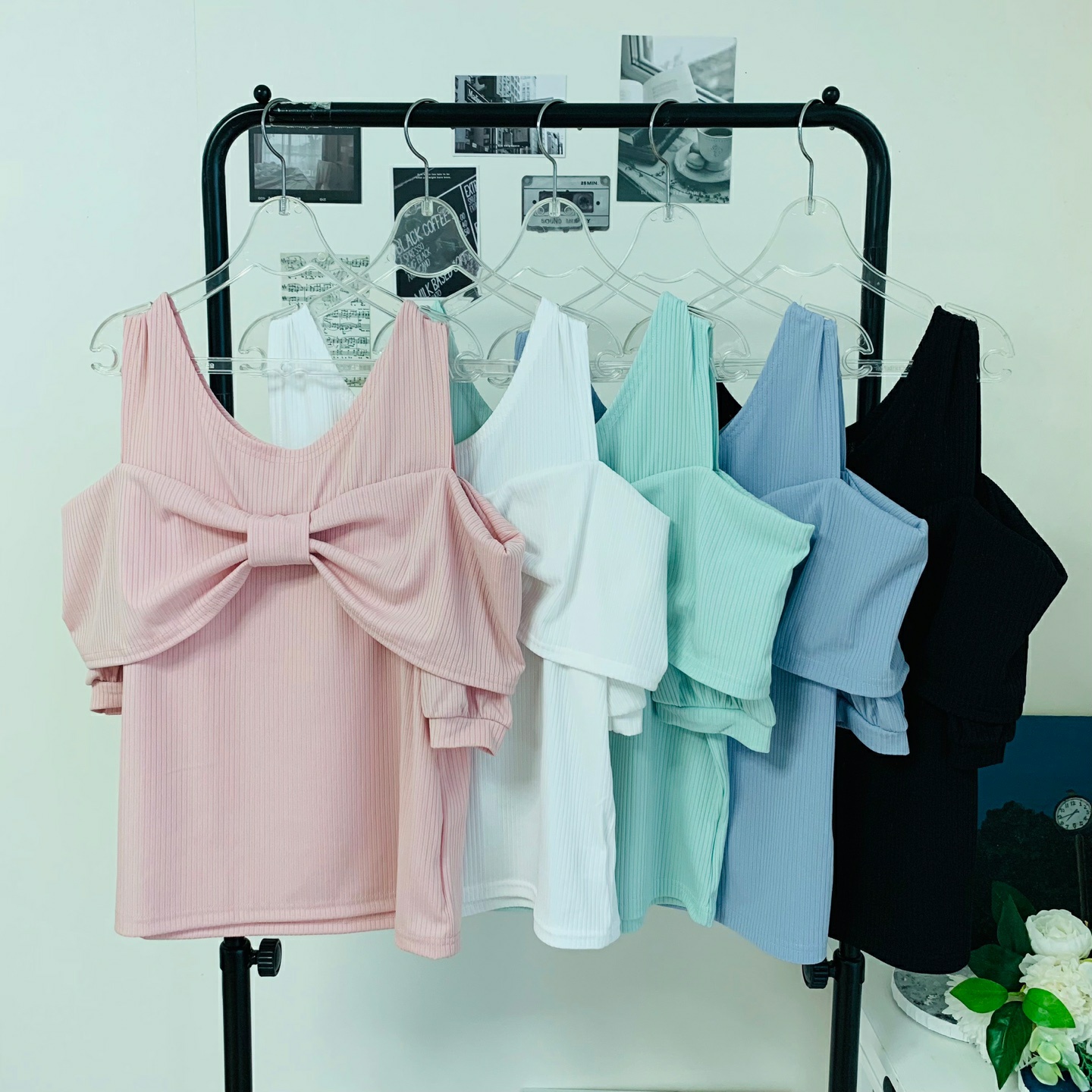 リボンオフショル半袖Tシャツ | DHOLIC | 詳細画像6