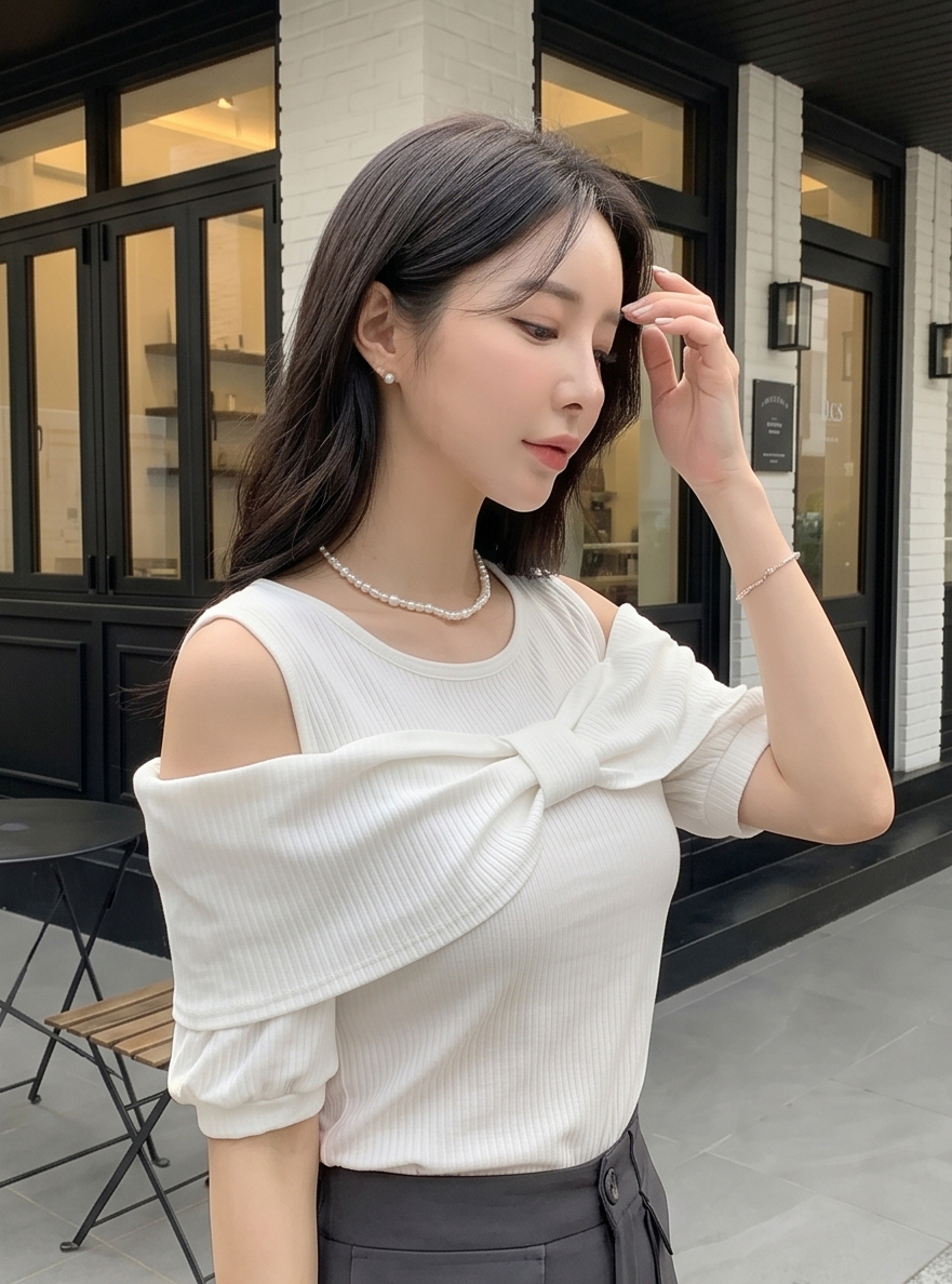 リボンオフショル半袖Tシャツ | DHOLIC | 詳細画像41
