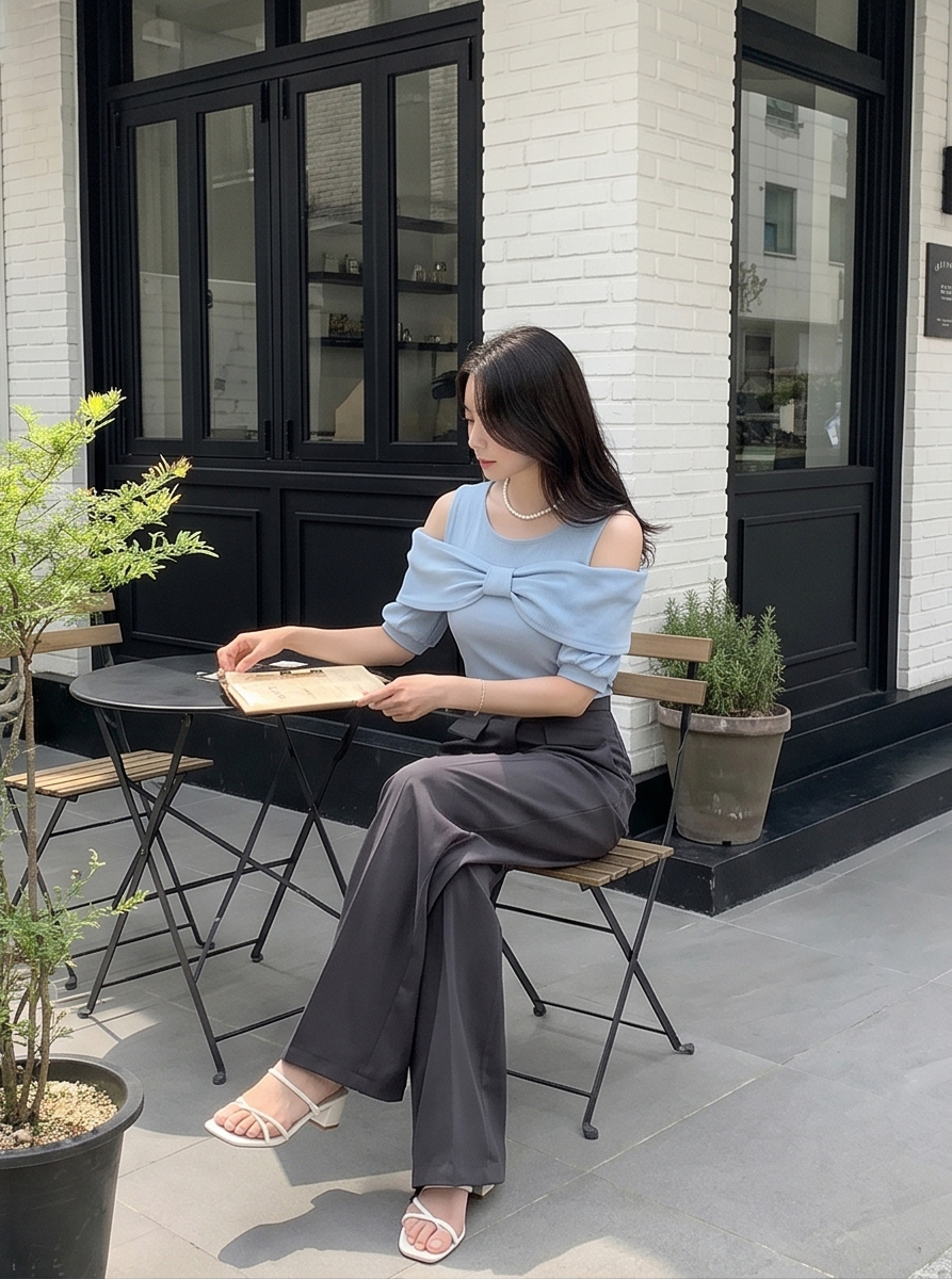 リボンオフショル半袖Tシャツ | DHOLIC | 詳細画像26