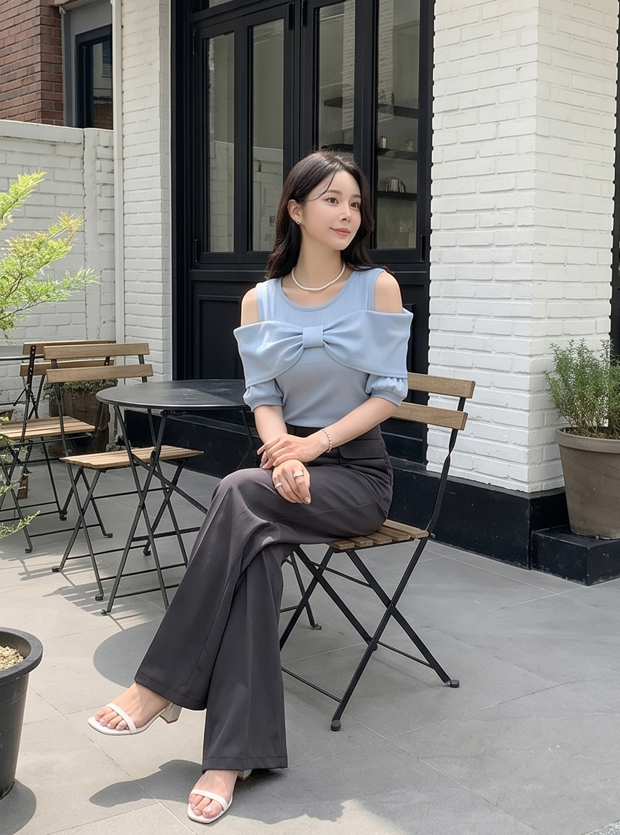 リボンオフショル半袖Tシャツ | DHOLIC | 詳細画像30