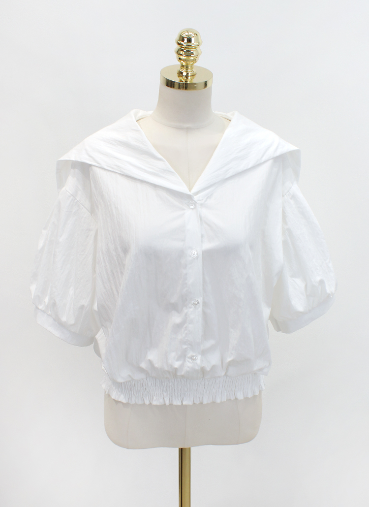 soutiencollar/半袖ブラウス/38/--/IVO セーラーカラーパフ半袖ブラウス | レディースファッション通販