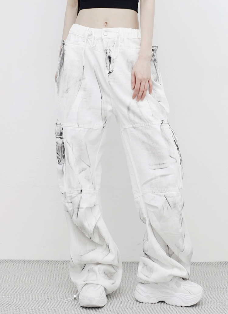 2WAYペイントカーゴパンツ | レディースファッション通販 - DHOLIC