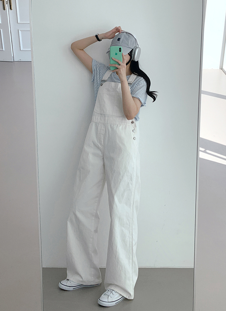 ワイドコットンサロペットパンツ | レディースファッション通販 - DHOLIC