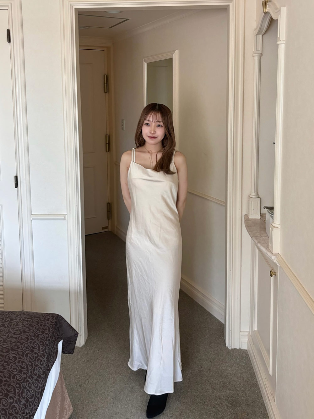 サテンキャミワンピース | レディースファッション通販 - DHOLIC