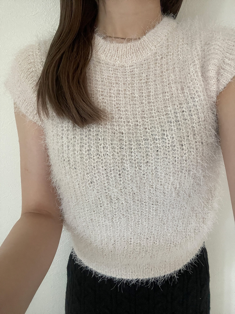 JUSGLITTY（ジャスグリッティー）の「ラメフレンチスリーブニット（ニット/セーター）」 - WEAR