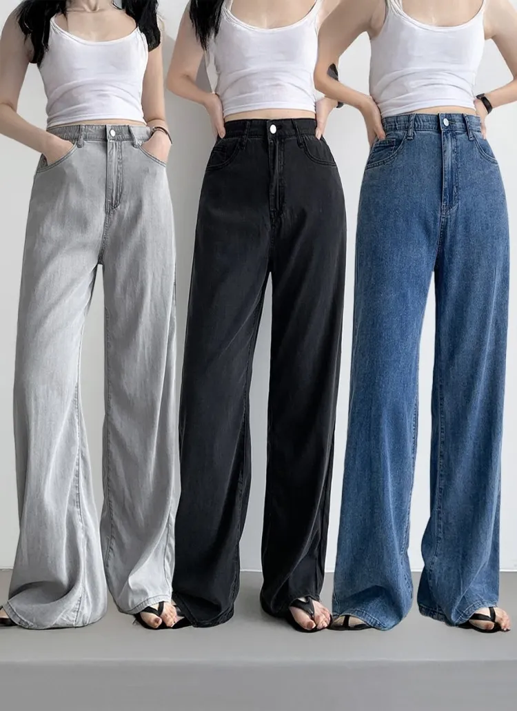 3TYPEクールタッチワイドデニムパンツ | paknamae | 詳細画像1