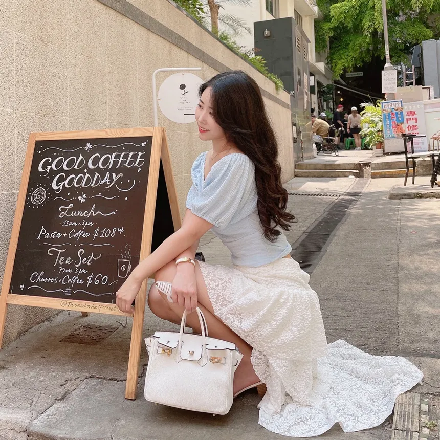アンバランスバックロングレースミニスカート | mirangmirang | 詳細画像38