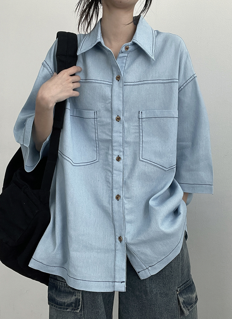 【boohoo】ポケットディテール半袖シャツ＆ショーツセット boohoo》ポケットディテールツイルシャツ＆ショーツセット